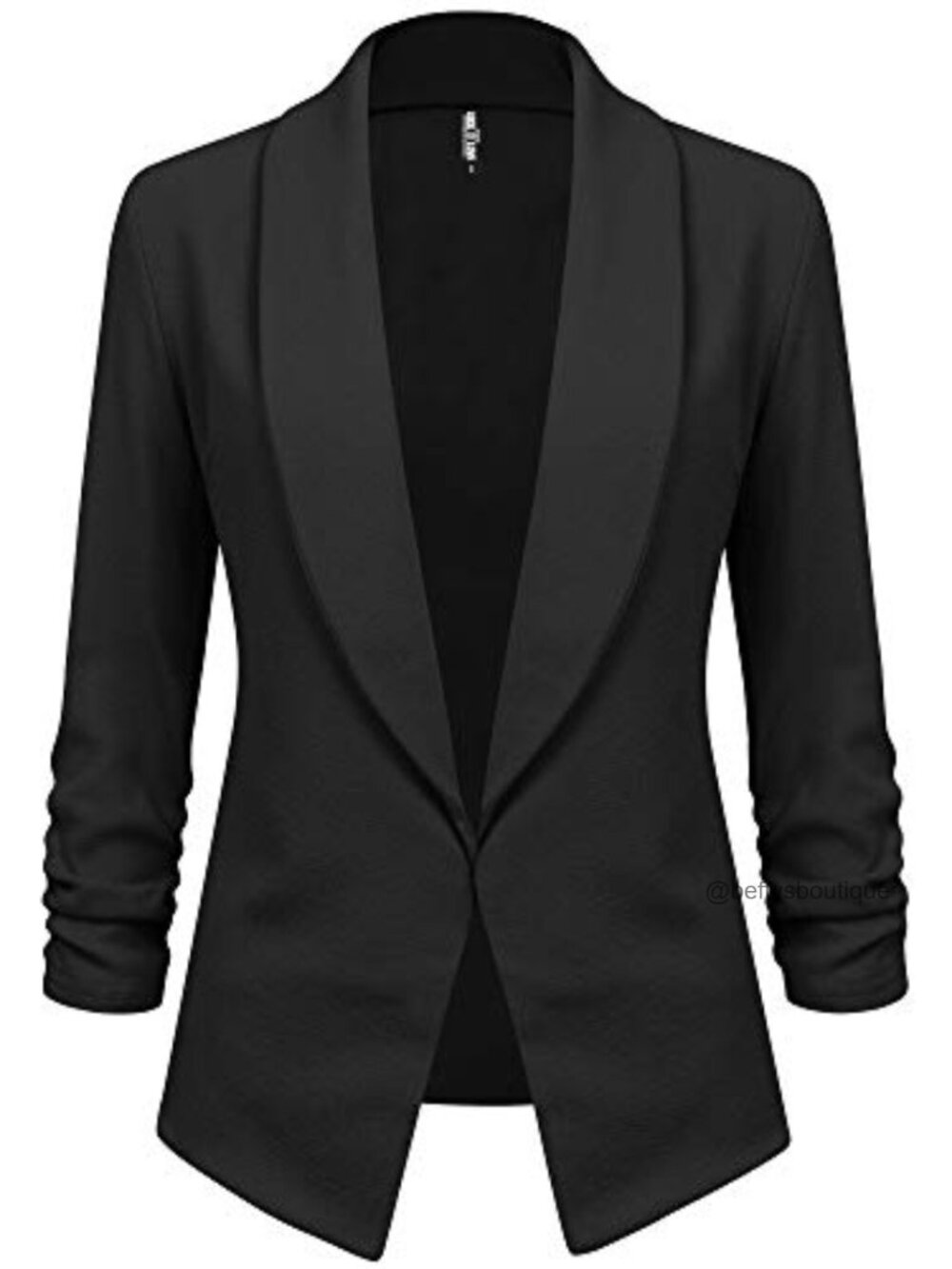 Women's 3/4 Sleeve Open Front Blazer Cardigan Jacket Work Office
